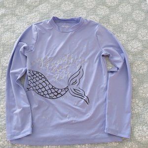 Girls Rash Guard Size 10 (L) Cat & Jack Mermaid Tail